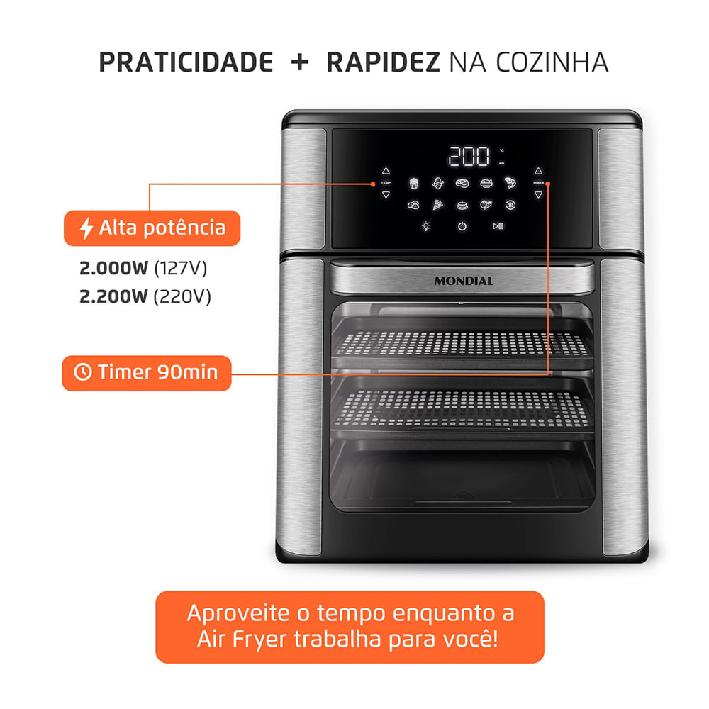 Detalhes da Air Fryer Mondial, imagem 4